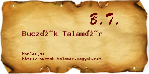 Buczák Talamér névjegykártya